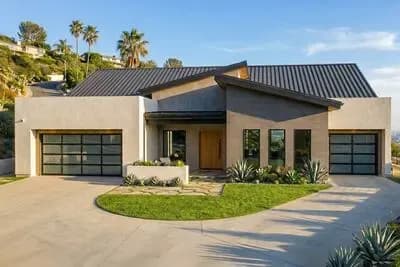 Modern House Plan with Split Bedrooms and Outdoor Kitchen