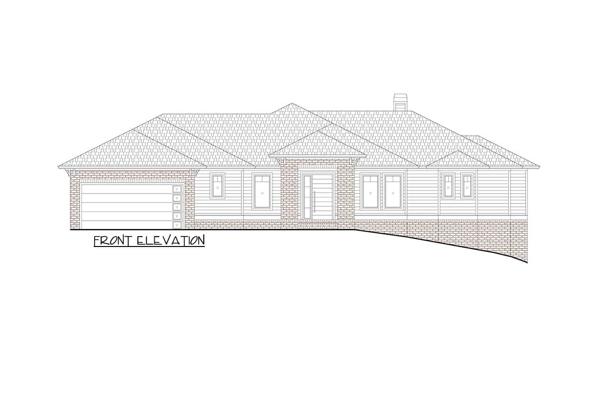 Plan 24424TW: Contemporary Ranch House Plan with Master on Main and 2 or 3-Car Garage - Image #54 - Contemporary, Mid Century Modern, Prairie, Ranch