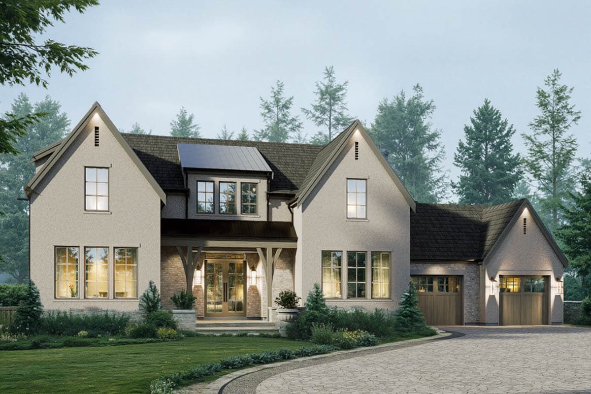 Plan 270124AF: Elegant Modern Transitional House Plan with Primary Suite and Flexible In-Law Suite - Image #7 - European, Transitional