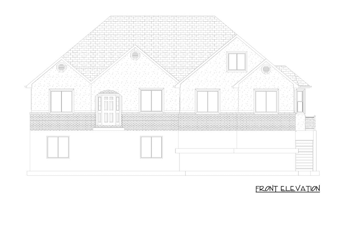 Plan 61679UT: Traditional Ranch House Plan with Courtyard Garage and Flexible Living Spaces - Image #8 - Ranch, Traditional