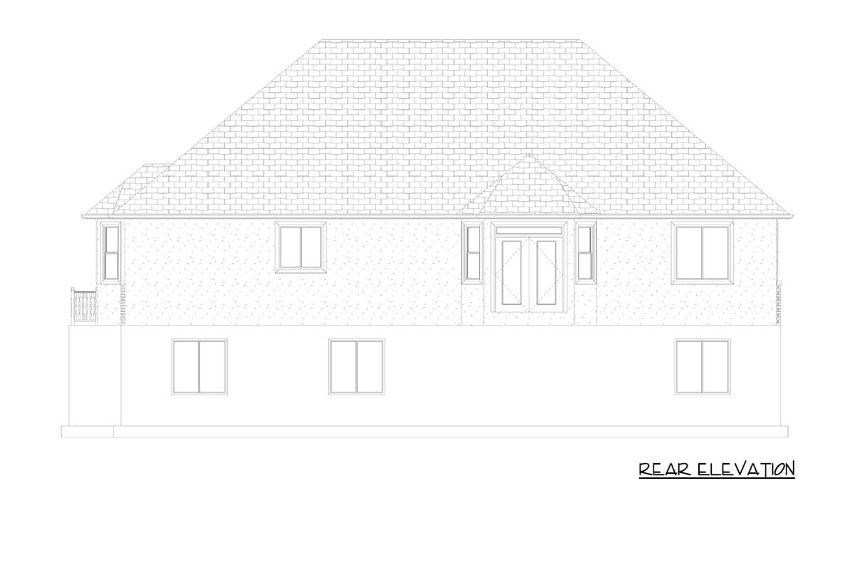 Plan 61679UT: Traditional Ranch House Plan with Courtyard Garage and Flexible Living Spaces - Image #10 - Ranch, Traditional