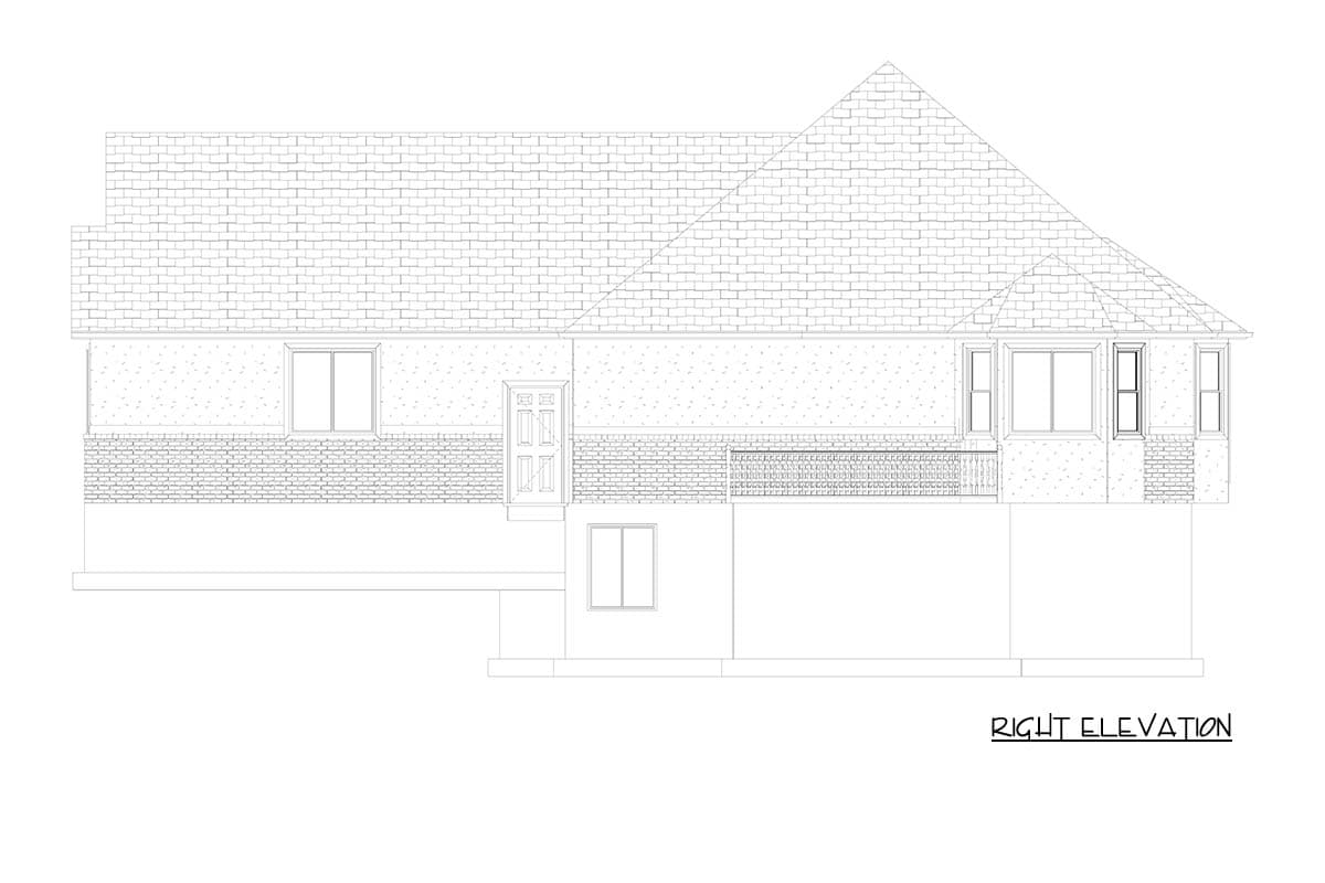 Plan 61679UT: Traditional Ranch House Plan with Courtyard Garage and Flexible Living Spaces - Image #11 - Ranch, Traditional