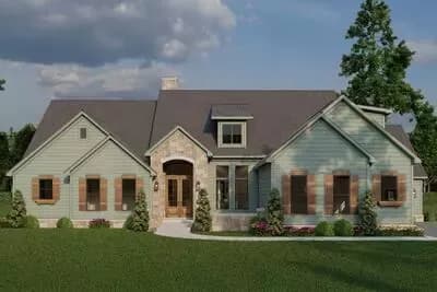 Expansive 5-Bedroom Craftsman Modern Farmhouse House Plan with Bonus