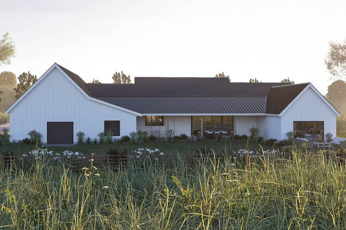 Plan 623578DJ: Spacious Modern Farmhouse House Plan with 4-Car Garage and Workshop - Image #7 - Country, Farmhouse, Modern Farmhouse, Ranch, Traditional