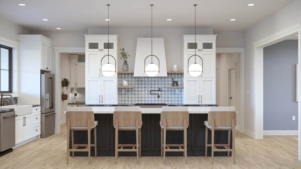 Plan 623578DJ: Spacious Modern Farmhouse House Plan with 4-Car Garage and Workshop - Image #14 - Country, Farmhouse, Modern Farmhouse, Ranch, Traditional