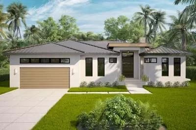 Contemporary Coastal House Plan with Open Living and Outdoor Kitchen