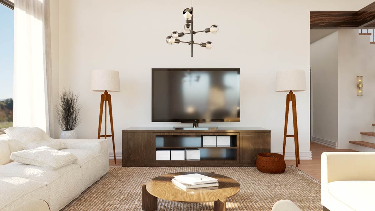 Plan 135399GRA: Sleek Modern 4-Bedroom House Plan with Main Level Master and Two-Story Great Room - Image #9 - Contemporary, Modern