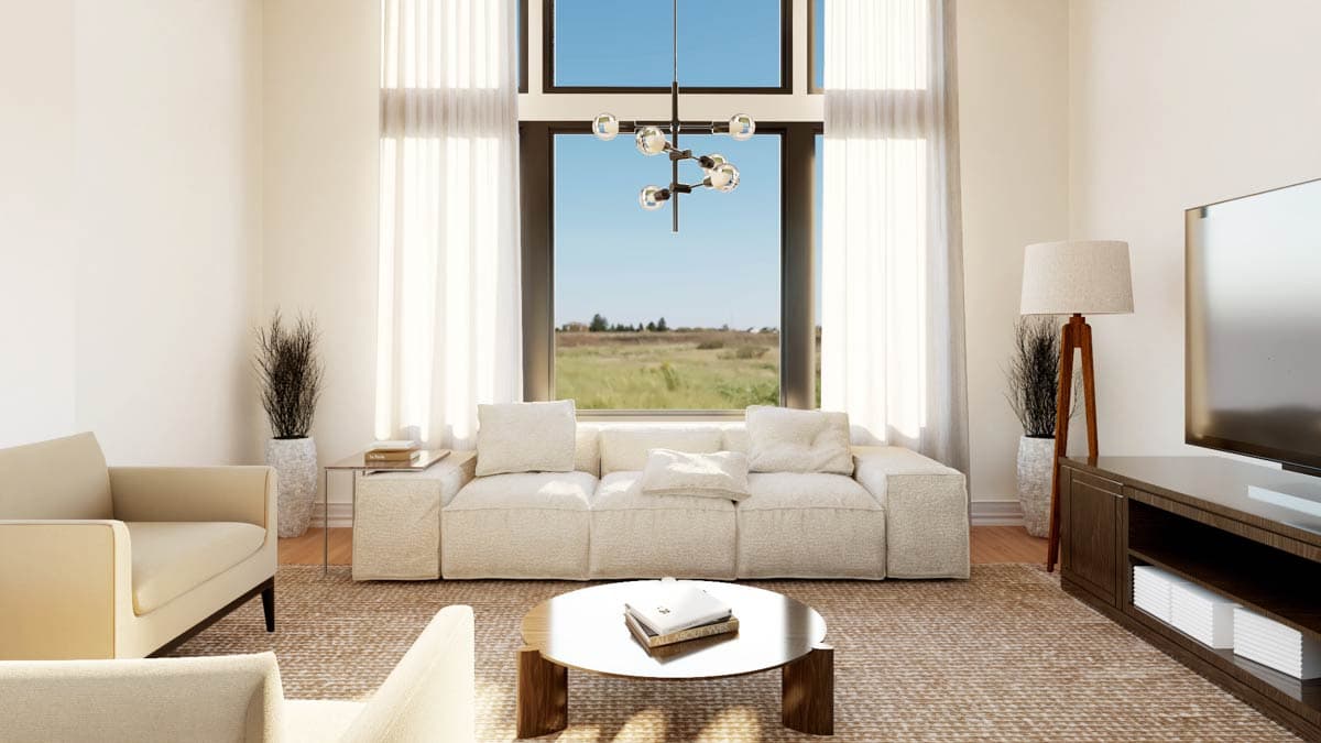 Plan 135399GRA: Sleek Modern 4-Bedroom House Plan with Main Level Master and Two-Story Great Room - Image #12 - Contemporary, Modern