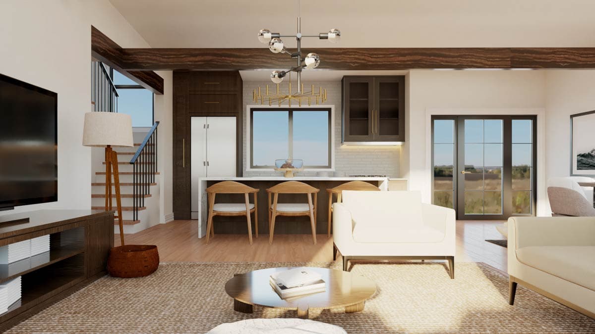 Plan 135399GRA: Sleek Modern 4-Bedroom House Plan with Main Level Master and Two-Story Great Room - Image #11 - Contemporary, Modern