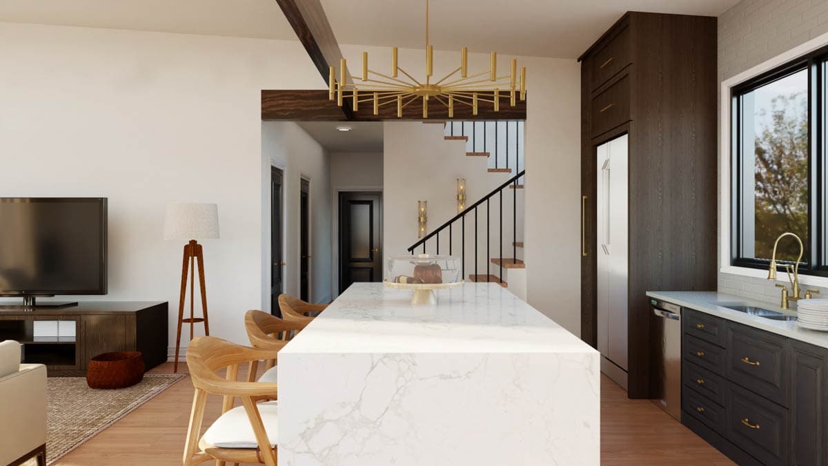 Plan 135399GRA: Sleek Modern 4-Bedroom House Plan with Main Level Master and Two-Story Great Room - Image #16 - Contemporary, Modern