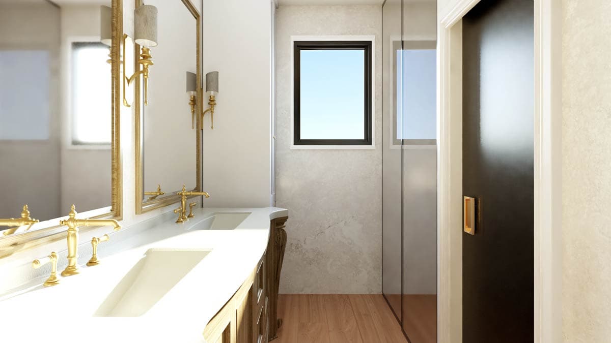 Plan 135399GRA: Sleek Modern 4-Bedroom House Plan with Main Level Master and Two-Story Great Room - Image #20 - Contemporary, Modern