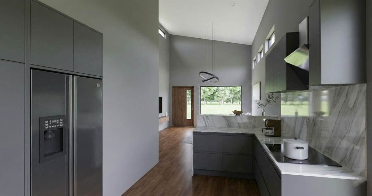 Plan 70940MK: Modern 3 Bed, 2 Bath House Plan with Butler Pantry - Image #8 - Contemporary, Modern