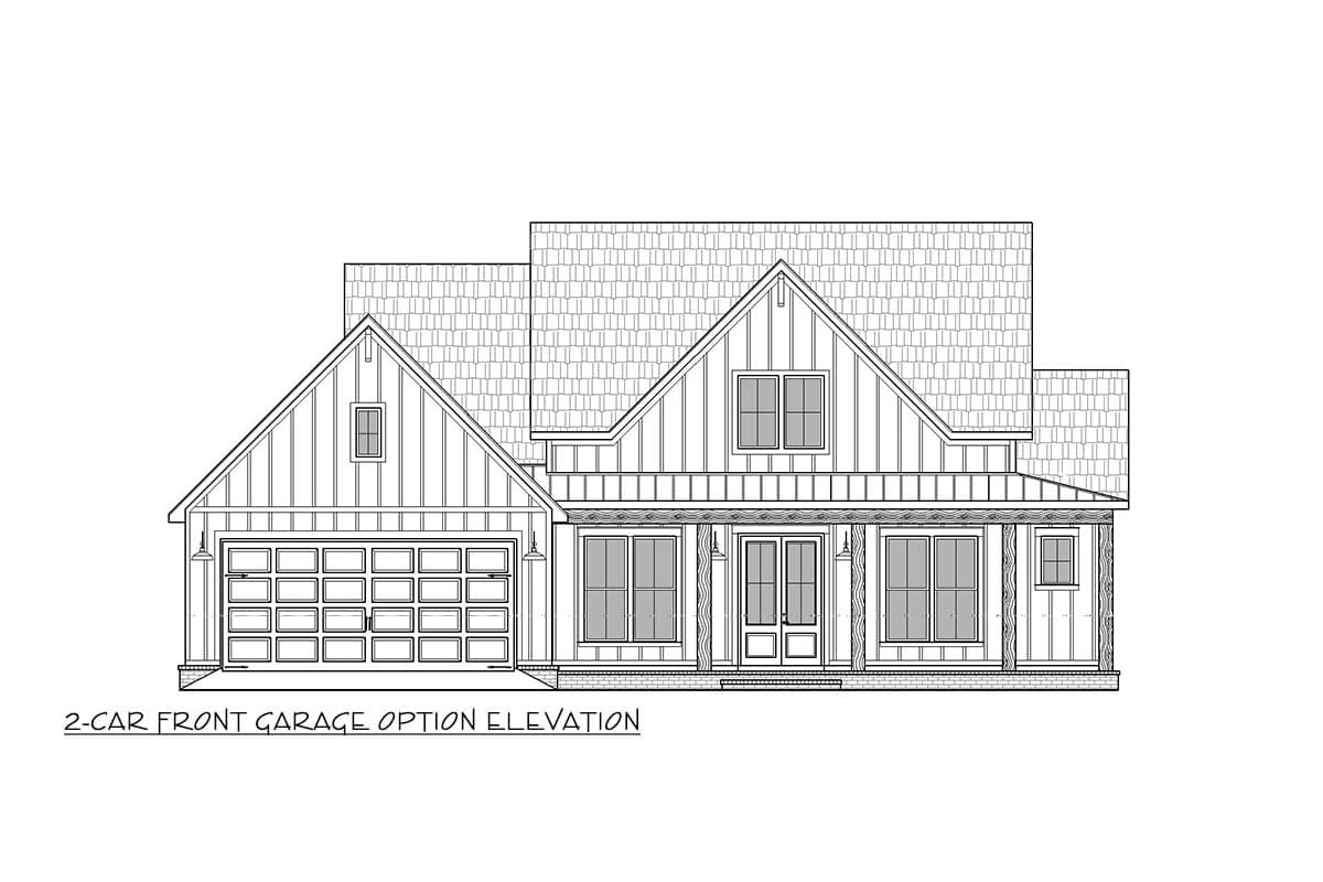 Plan 56564SM: Stylish Modern Farmhouse House Plan with Wrap-Around Porch and Optionally Finished Bonus Room - Image #5 - Country, Farmhouse, Modern Farmhouse