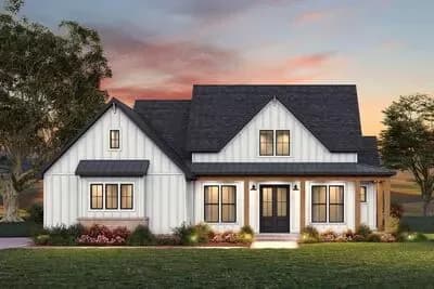 Stylish Modern Farmhouse House Plan with Wrap-Around Porch and Optionally Finished Bonus Room