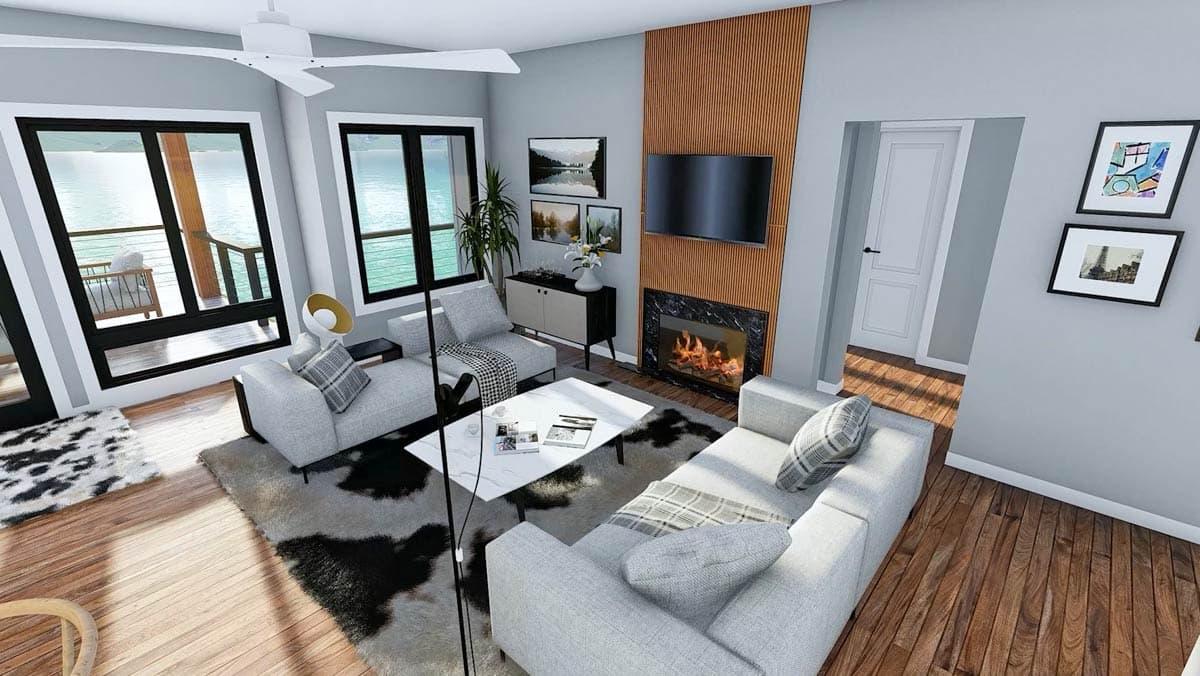 Plan 680636VR: Expansive Mountain House Plan with Elevator, Walkout Basement, and Panoramic Balconies - Image #9 - Mountain