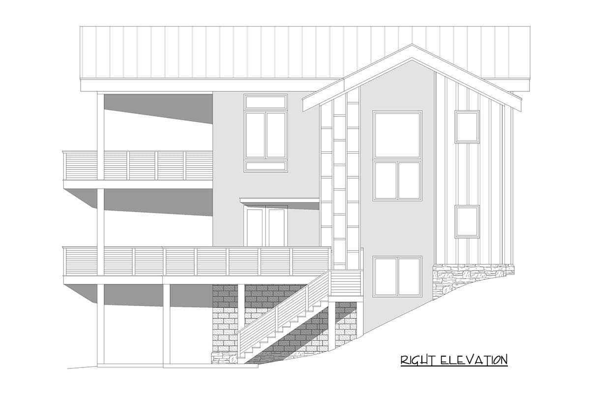 Plan 680636VR: Expansive Mountain House Plan with Elevator, Walkout Basement, and Panoramic Balconies - Image #14 - Mountain