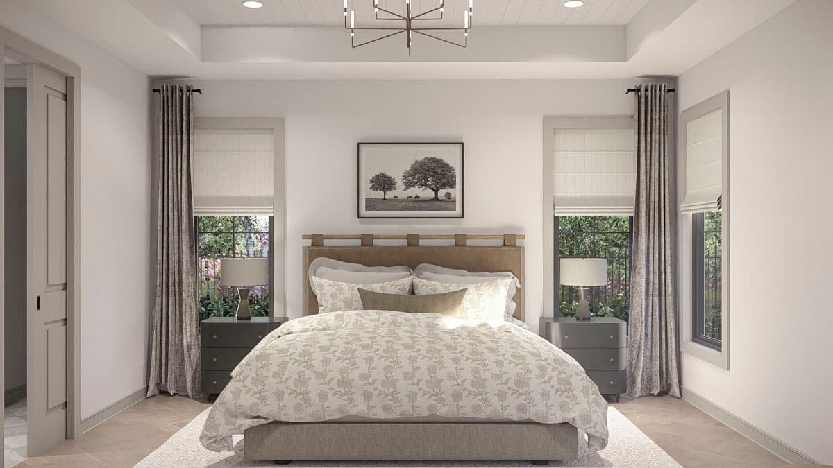 Plan 623581DJ: Transitional New American House Plan with Master on Main and Split Bedrooms - Image #14 - New American, Transitional