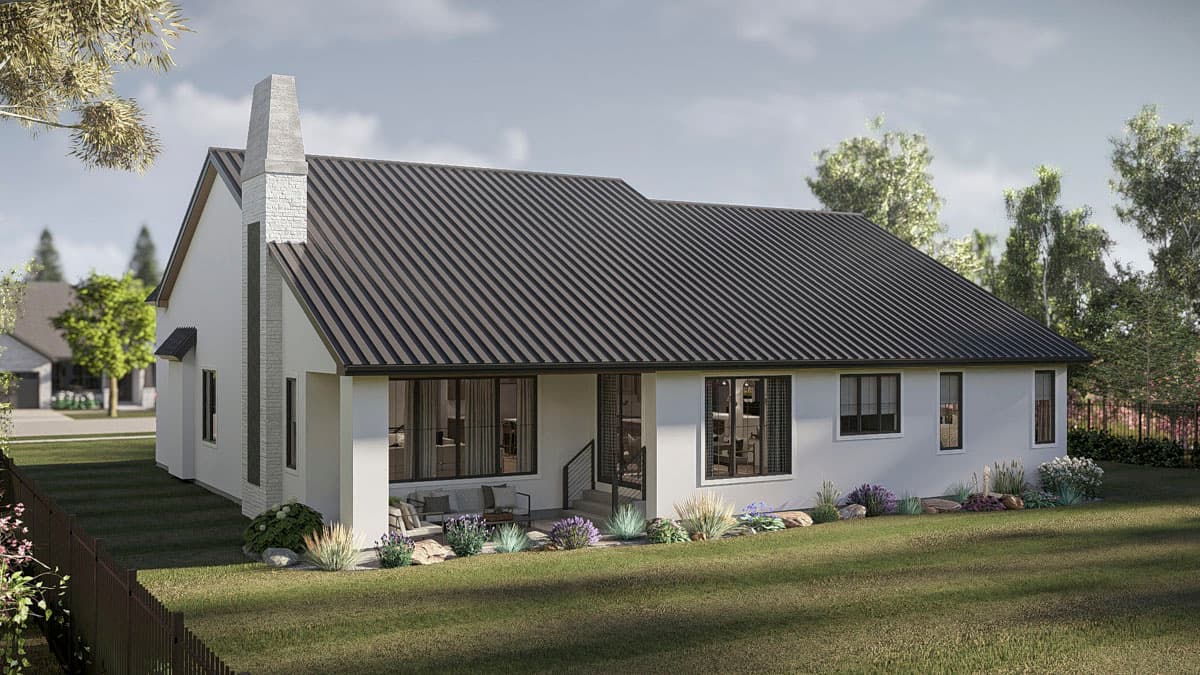 Plan 623581DJ: Transitional New American House Plan with Master on Main and Split Bedrooms - Image #20 - New American, Transitional