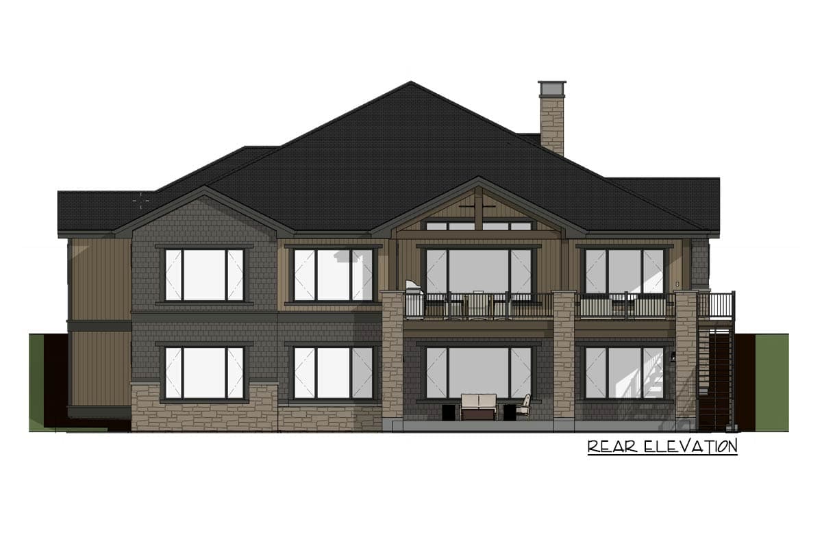 Plan 64562SC: Mountain Transitional House Plan with Walkout Basement, 3-Car Garage - Image #14 - Craftsman, Mountain, Northwest, Ranch, Transitional