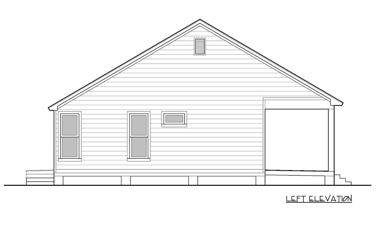 Plan 125013LEW: Modern Ranch Cabin House Plan with Split Bedrooms and Vaulted Living - Image #6 - Cabin, Country, Ranch
