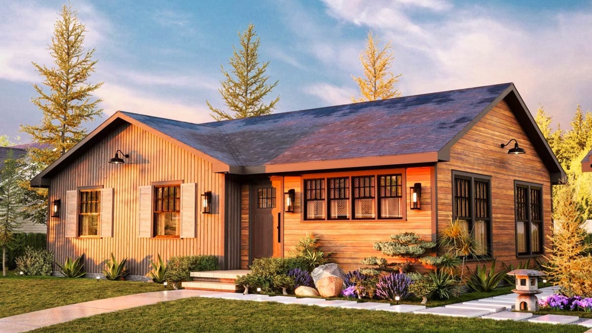 Plan 25937GE: Charming Modern Rustic Mountain Barn House Plan with 2 Beds and Detached Garage - Image #10 - Mountain, Rustic