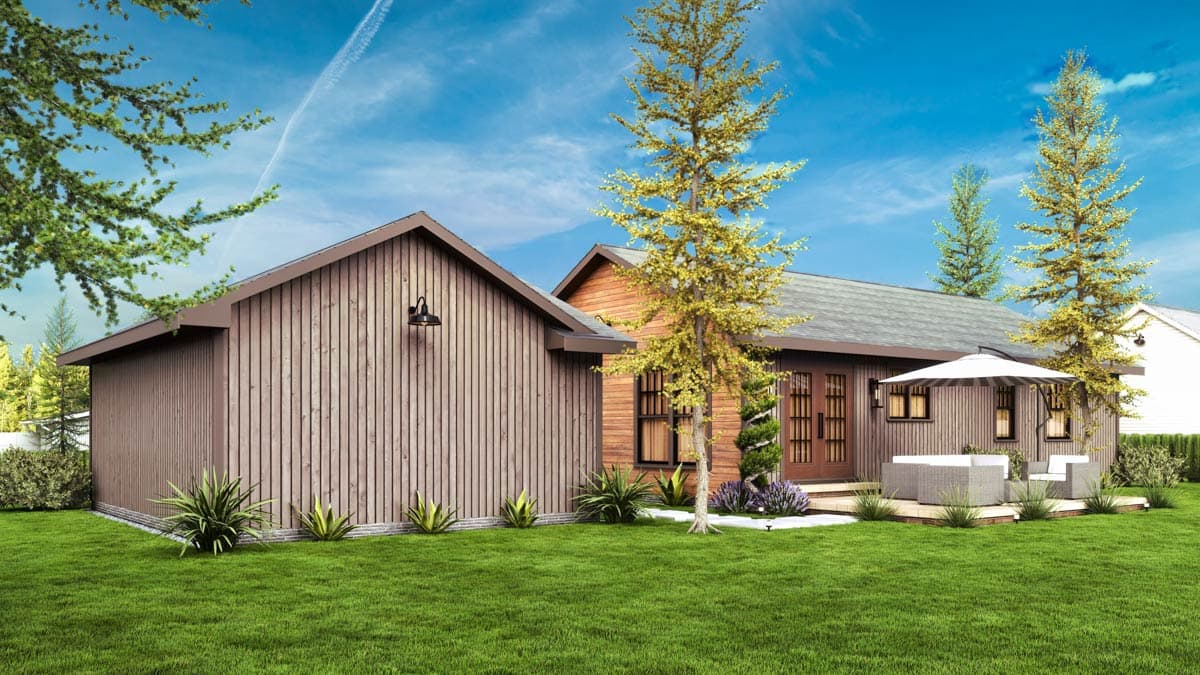Plan 25937GE: Charming Modern Rustic Mountain Barn House Plan with 2 Beds and Detached Garage - Image #15 - Mountain, Rustic