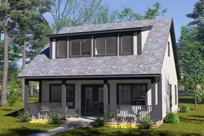 Charming 3-Bedroom Craftsman Cottage House Plan with Main-Level Master