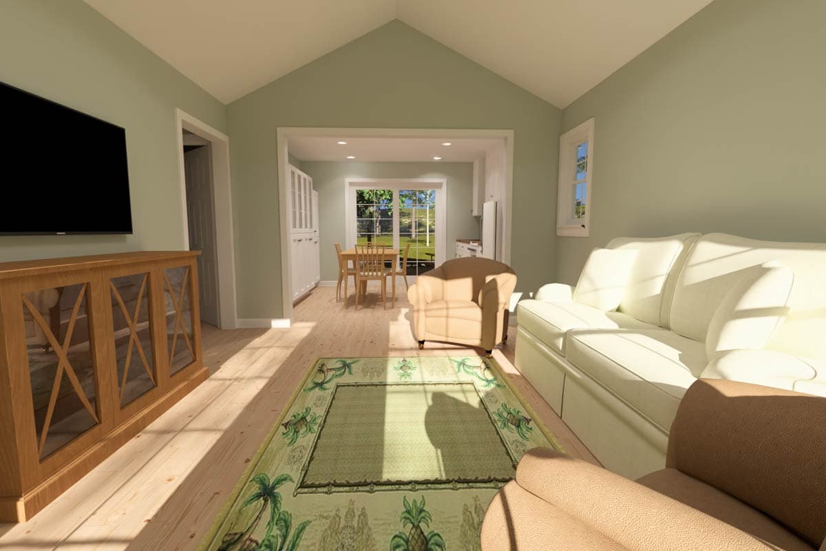 Plan 52500WM: Two-Bedroom Craftsman Cottage House Plan with Split Layout - Image #8 - Cottage, Craftsman