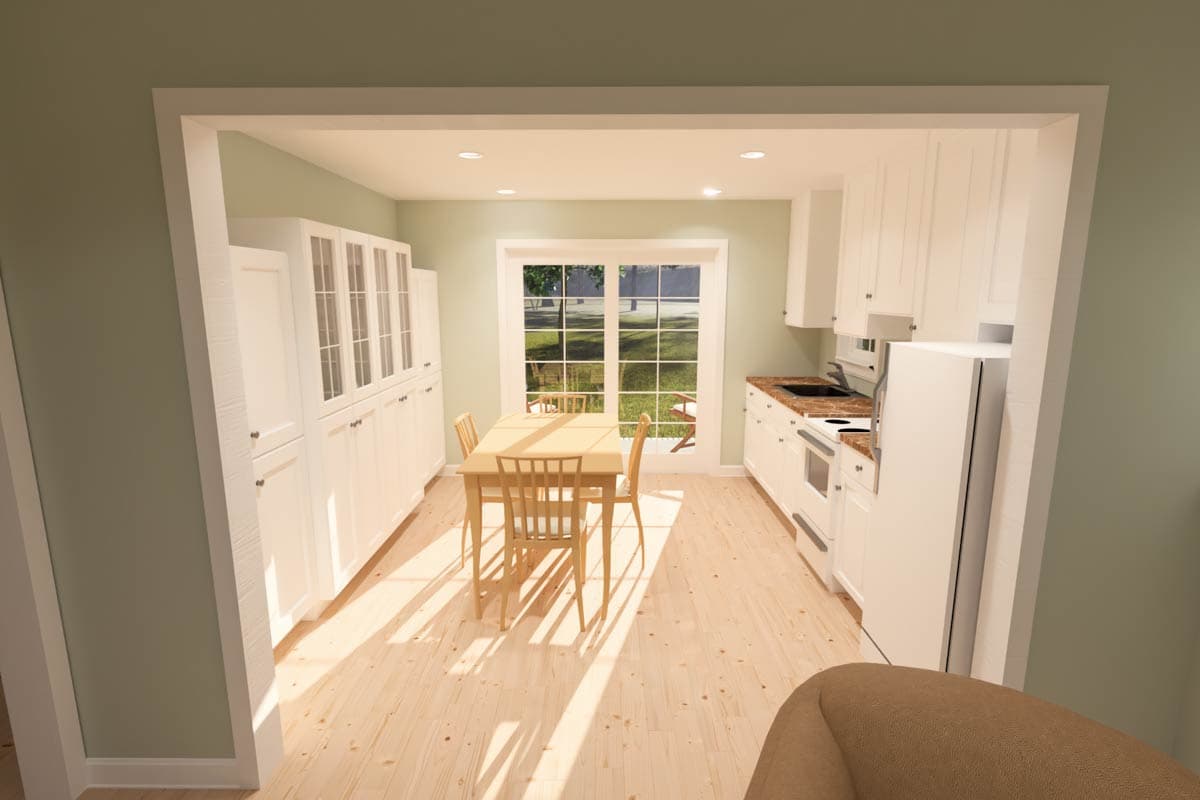 Plan 52501WM: Two-Bed Cottage House Plan with Clustered Bedroom Layout and Vaulted Ceilings - Image #6 - Cottage, Craftsman