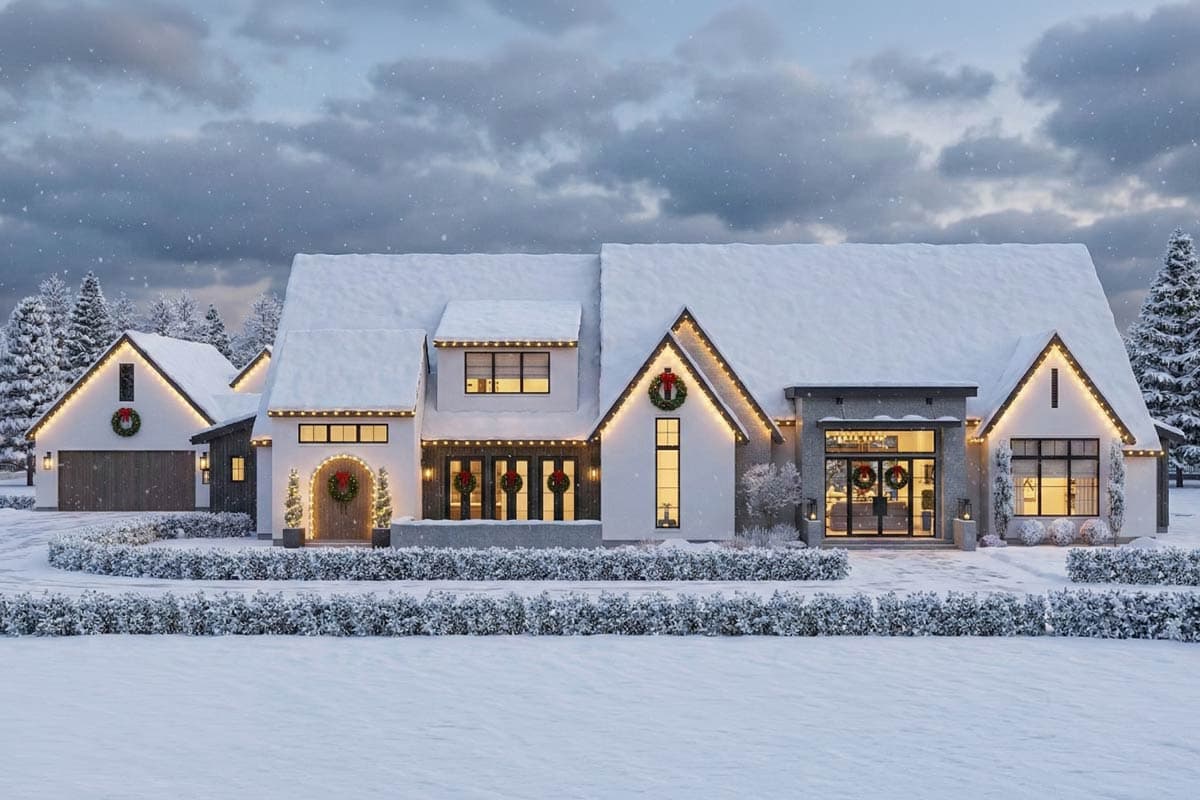 Plan 623583DJ: Grand 5-Bedroom Modern Farmhouse House Plan with 5-Car Garage - Image #29 - Contemporary, Modern Farmhouse, New American, Transitional
