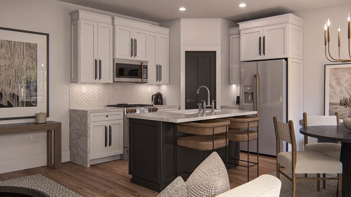 Plan 623584DJ:  3-Bedroom Modern Farmhouse Tudor House Plan with Home Office - Image #13 - Farmhouse, Tudor