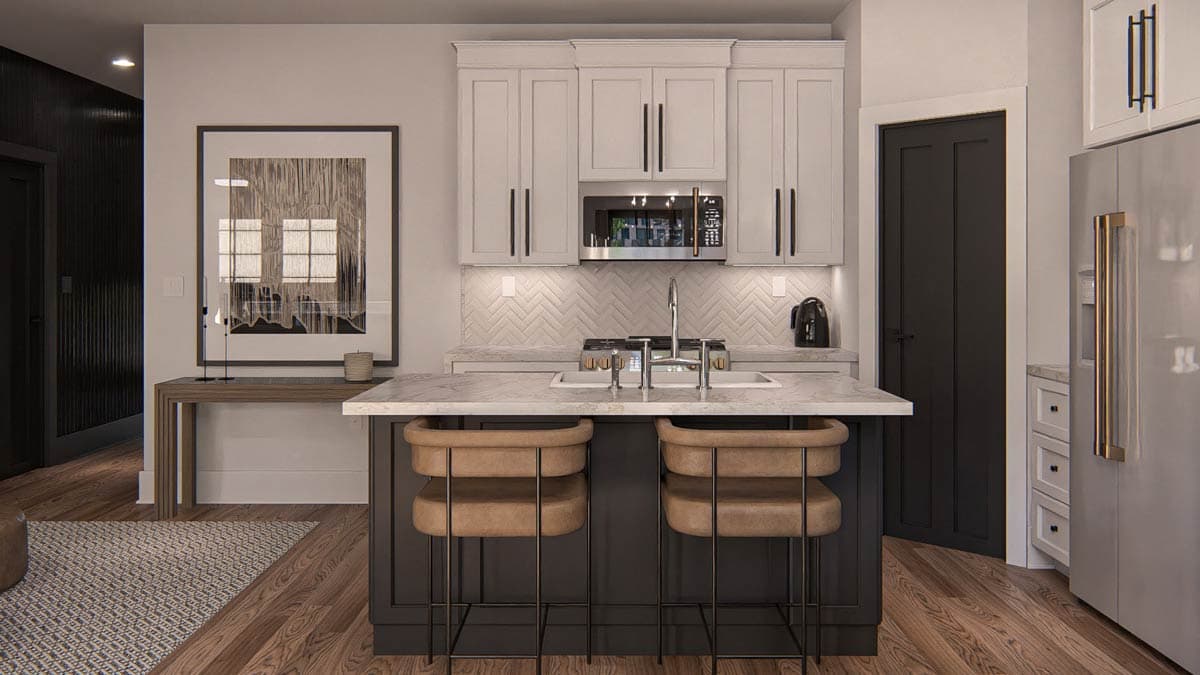 Plan 623584DJ:  3-Bedroom Modern Farmhouse Tudor House Plan with Home Office - Image #15 - Farmhouse, Tudor