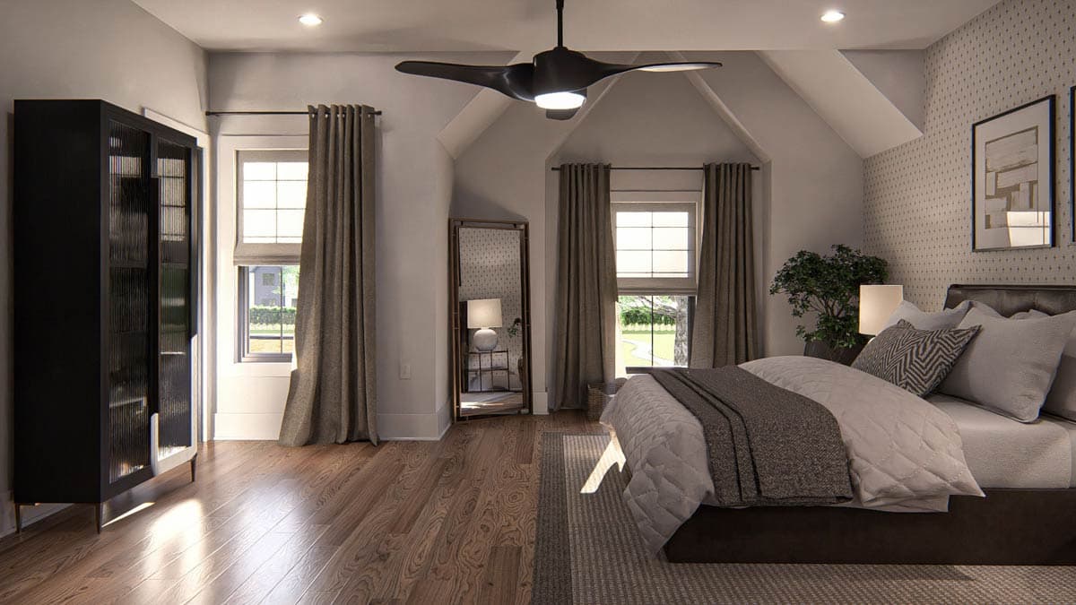 Plan 623584DJ:  3-Bedroom Modern Farmhouse Tudor House Plan with Home Office - Image #18 - Farmhouse, Tudor