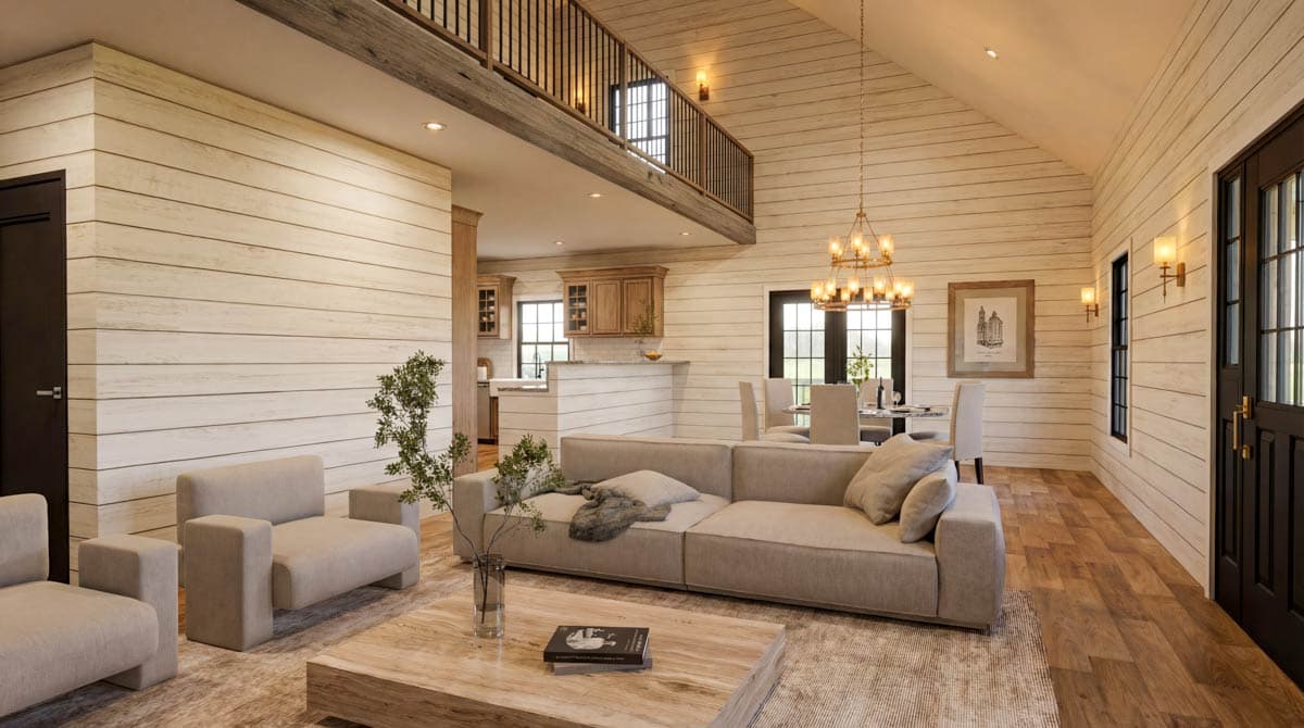 Plan 70942MK: Rustic Cottage House Plan with Wrap-Around Porch and Vaulted Great Room - Image #7 - Cabin, Cottage, Rustic