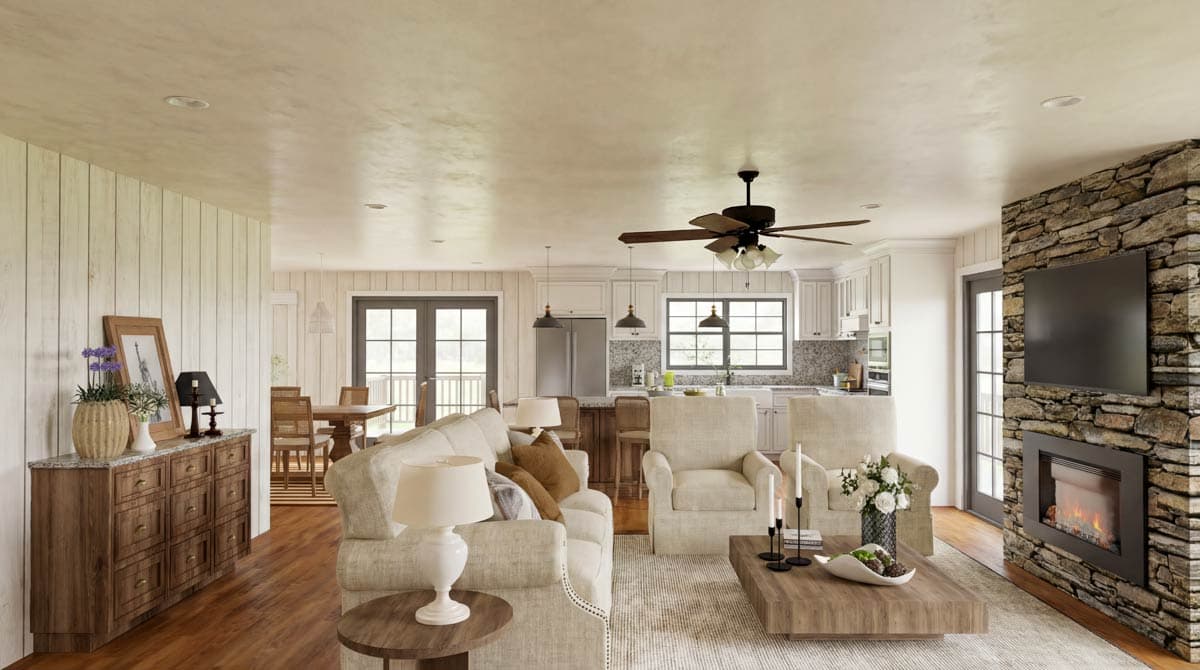 Plan 70943MK: Rustic Farmhouse House Plan with Wrap-Around Porch and Main-Level Master Suite - Image #9 - Country, Farmhouse, Rustic