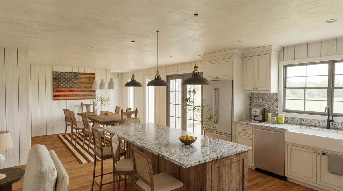 Plan 70943MK: Rustic Farmhouse House Plan with Wrap-Around Porch and Main-Level Master Suite - Image #10 - Country, Farmhouse, Rustic