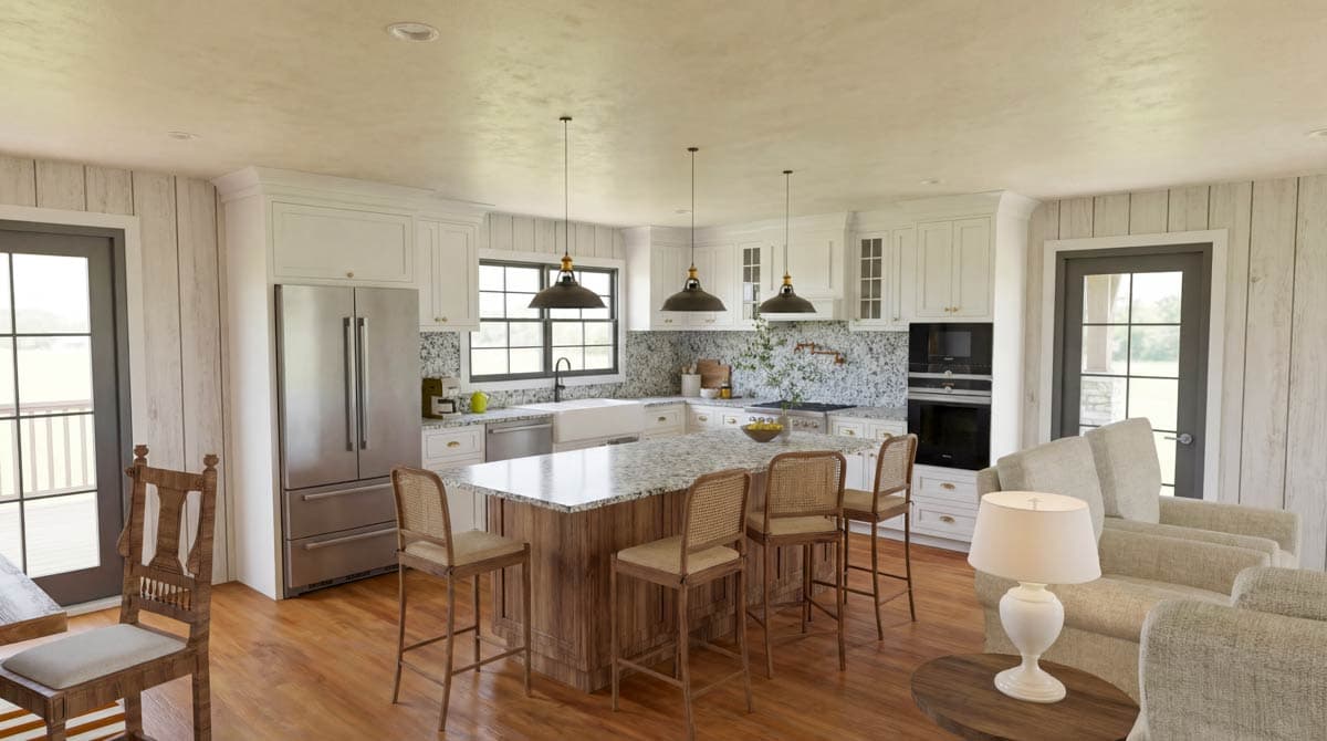 Plan 70943MK: Rustic Farmhouse House Plan with Wrap-Around Porch and Main-Level Master Suite - Image #11 - Country, Farmhouse, Rustic