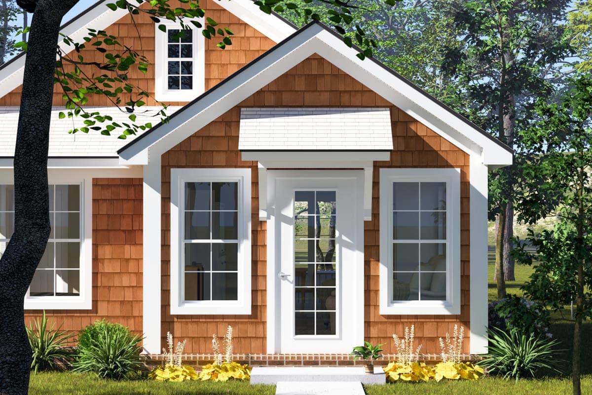 Plan 52503WM: Craftsman Cottage House Plan with 1 Bedroom and Main Level Laundry - Image #6 - Cottage, Craftsman
