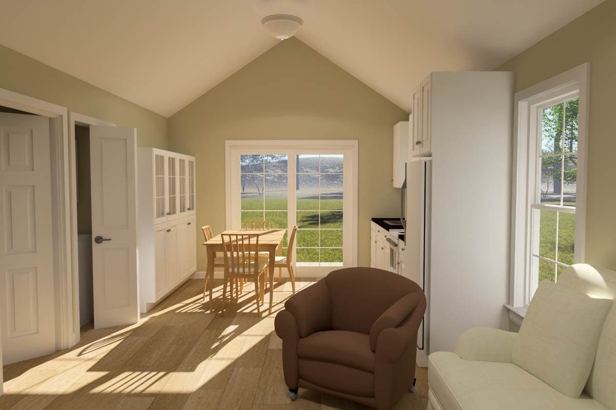 Plan 52503WM: Craftsman Cottage House Plan with 1 Bedroom and Main Level Laundry - Image #7 - Cottage, Craftsman