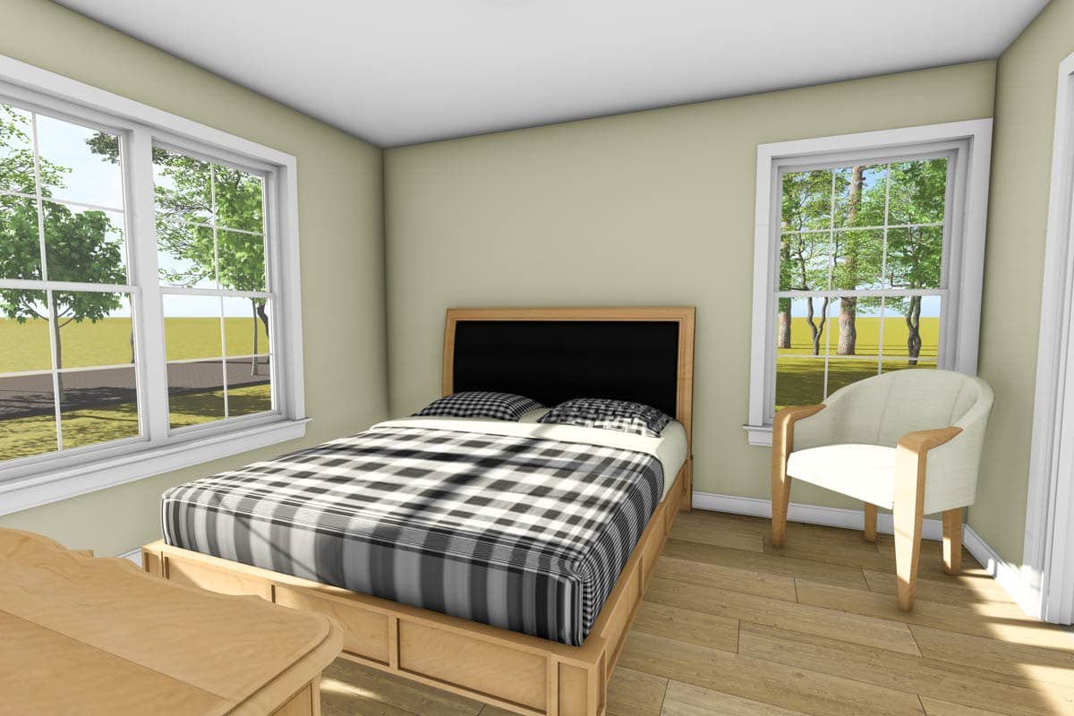 Plan 52503WM: Craftsman Cottage House Plan with 1 Bedroom and Main Level Laundry - Image #9 - Cottage, Craftsman