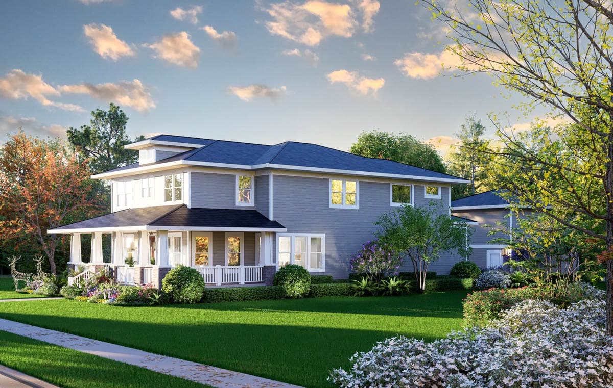 Plan 36712TX: Grand Craftsman House Plan: 4-5 Beds, Upstairs Master, Deep Porch - Image #8 - Bungalow, Craftsman, Traditional