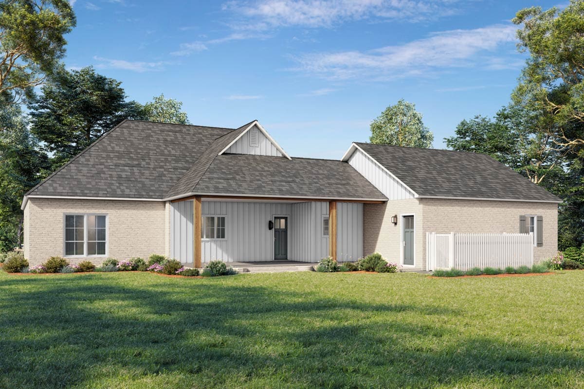 Plan 774006MWK: Elegant Modern Farmhouse House Plan with 3 Beds, Office ...