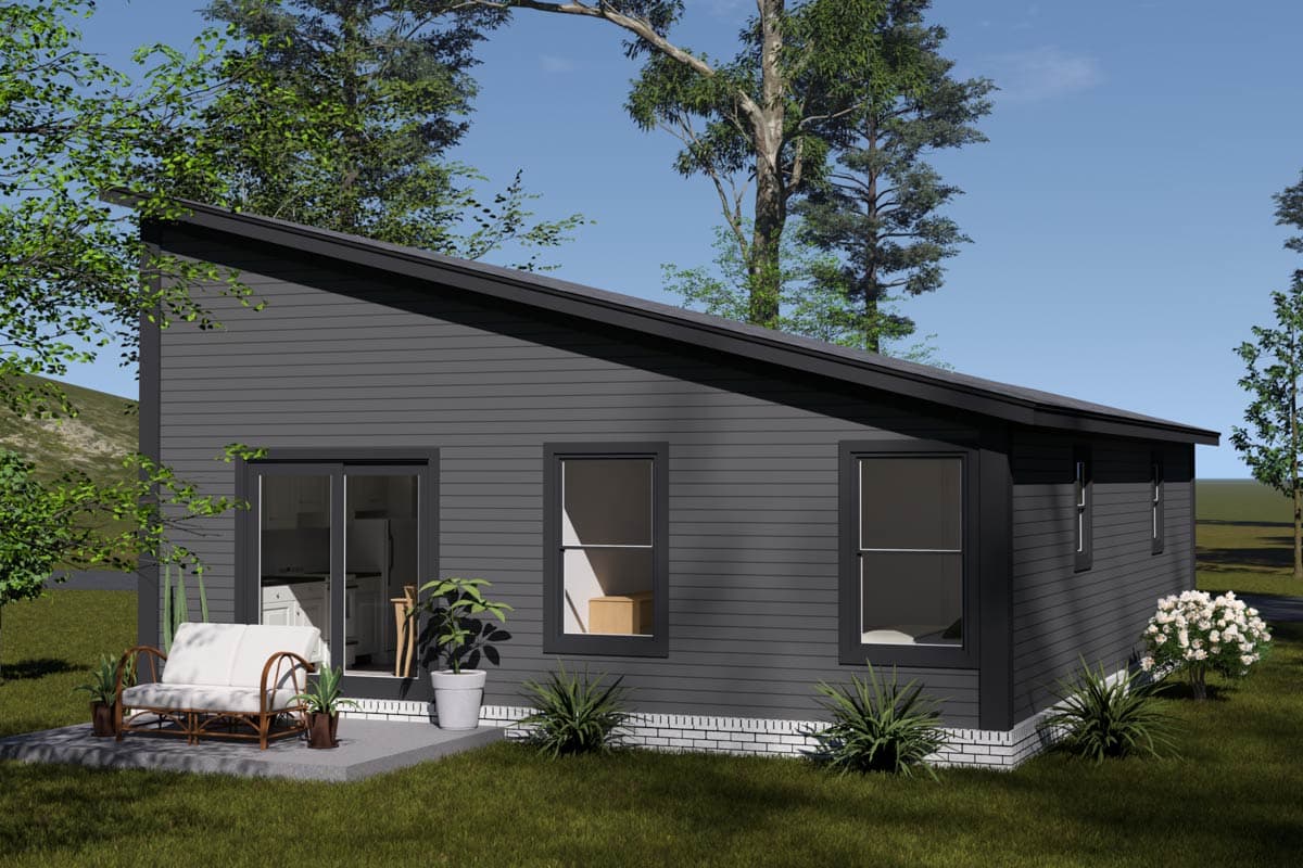 Plan 52504WM: Sleek Contemporary 2-Bedroom House Plan with Efficient 751 Sq Ft - Image #6 - Contemporary