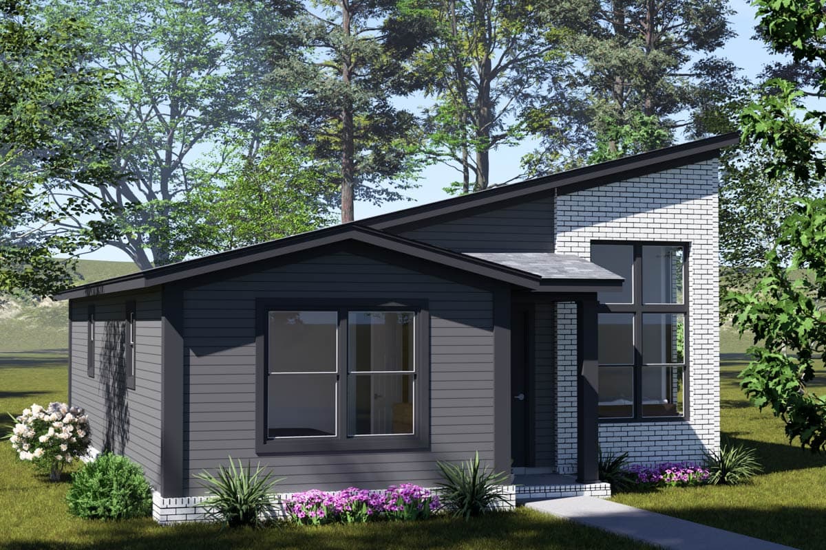 Plan 52504WM: Sleek Contemporary 2-Bedroom House Plan with Efficient 751 Sq Ft - Image #5 - Contemporary