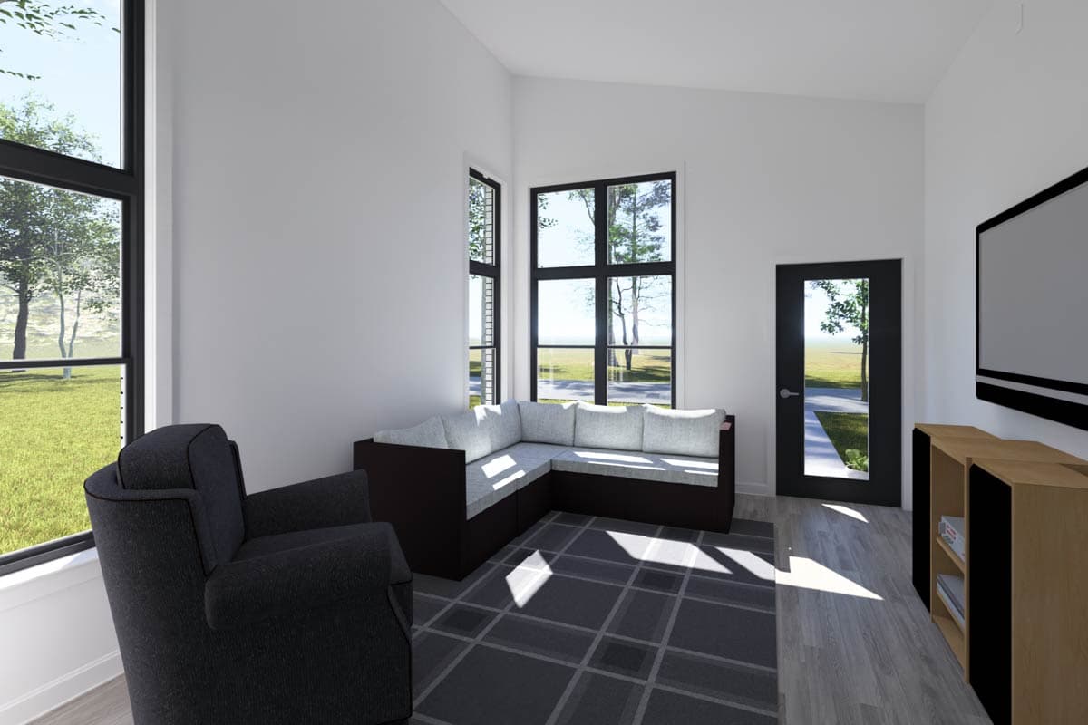 Plan 52504WM: Sleek Contemporary 2-Bedroom House Plan with Efficient 751 Sq Ft - Image #10 - Contemporary