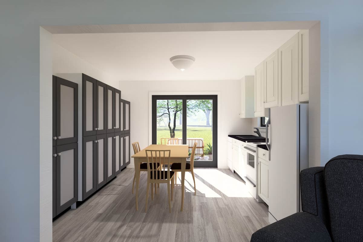 Plan 52504WM: Sleek Contemporary 2-Bedroom House Plan with Efficient 751 Sq Ft - Image #9 - Contemporary