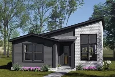 Sleek Contemporary 2-Bedroom House Plan with Efficient 751 Sq Ft