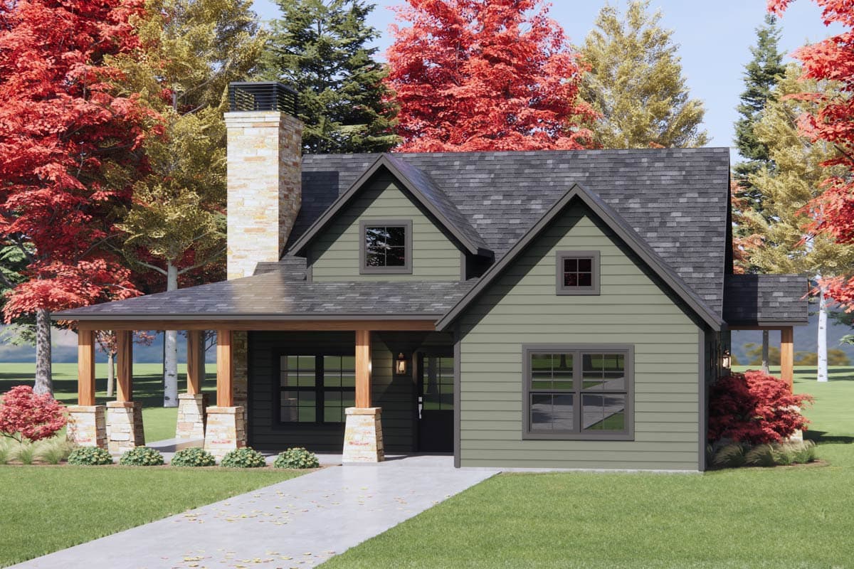 Plan 818193JSS: 3-Bedroom Mountain Country House Plan with Wrap-Around Porch - Image #7 - Country, Mountain
