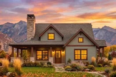 3-Bedroom Mountain Country House Plan with Wrap-Around Porch