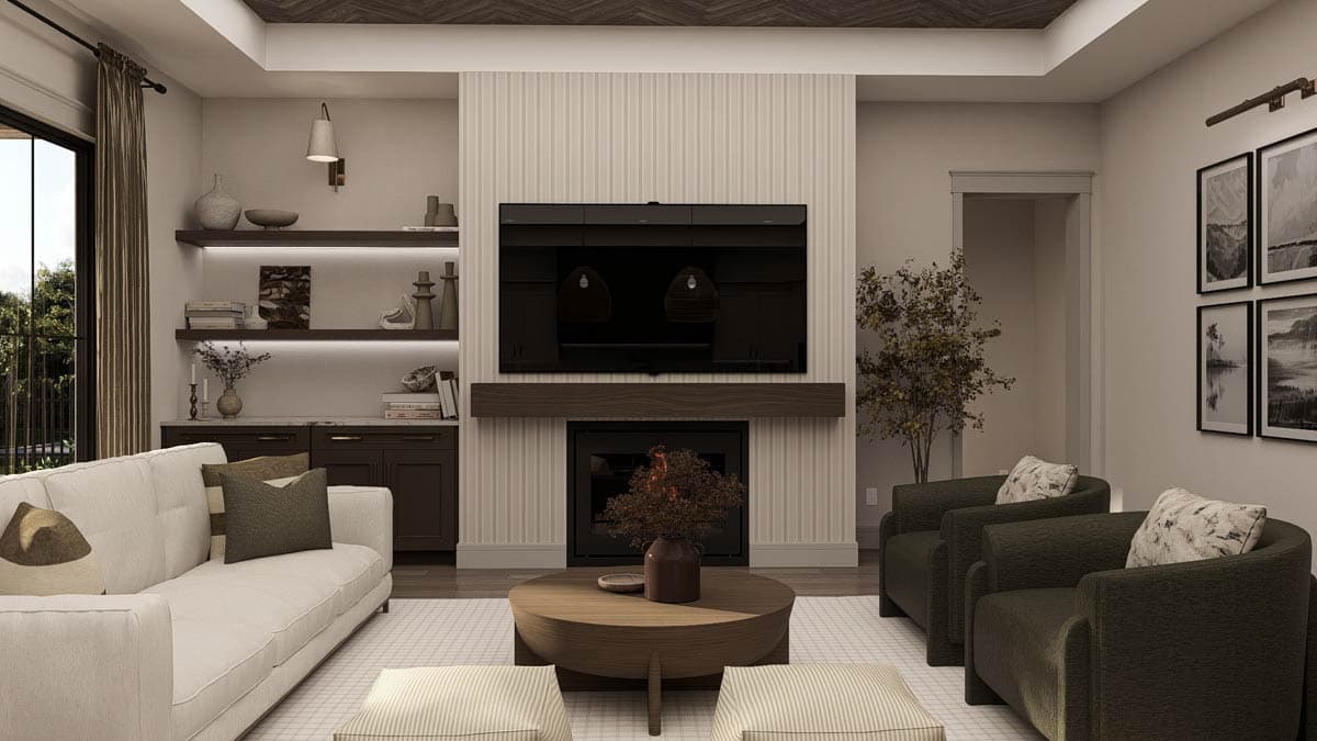 Plan 623585DJ: Modern Cottage House Plan with Open Living, Main-Level Master, and Optional Basement - Image #9 - Cottage, Modern